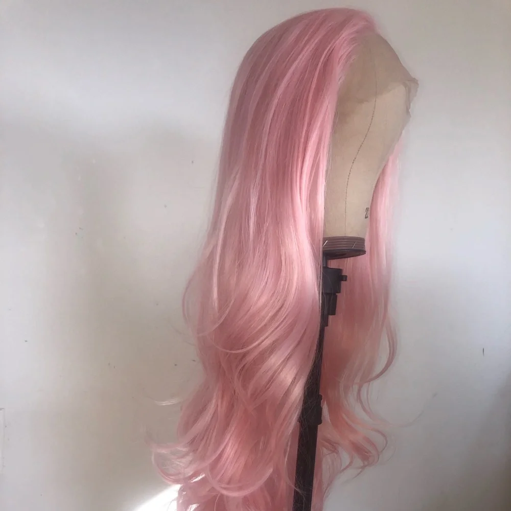 💖MIA COTTON CANDY PINK 🍬26” Lace Front Wig *NWT*